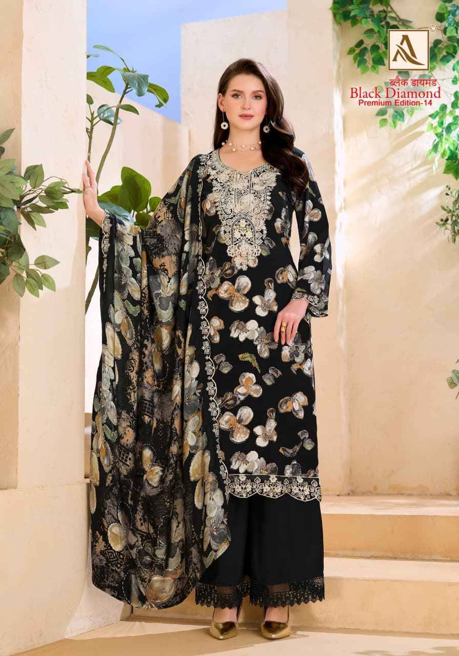 BLACK DIAMOND-14 1123 Series By Alok Pakistani Stylish Beautiful Colourful Printed & Embroidered Party Wear & Occasional Wear Pure cotton Dresses At Wholesale Price